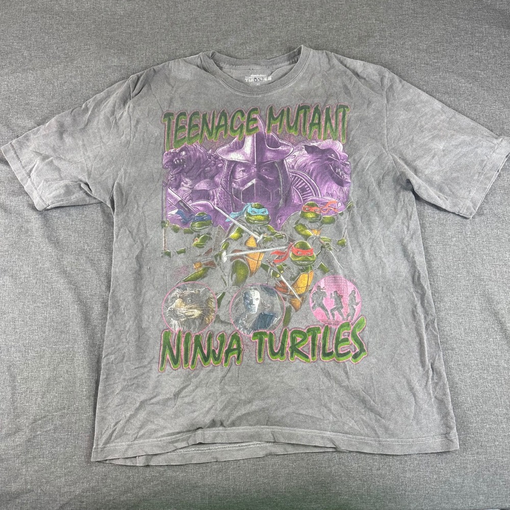 Nickelodeon Teenage Mutant Ninja Turtles Graphic T Shirt‎ XL Gray